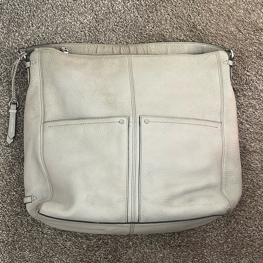 Gray Leather Cole Haan handbag